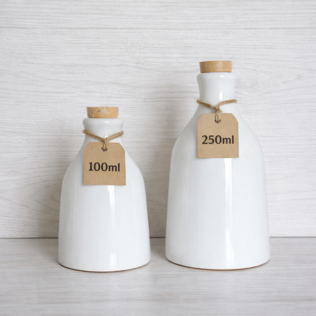 Orcio in ceramica artigianale Bimba con soffione dimensione da 100 ml / 250 ml decorazione