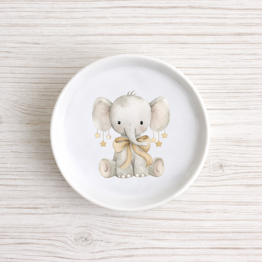Piattino sottobottiglia in Ceramica con Elefantino country diametro 11 cm