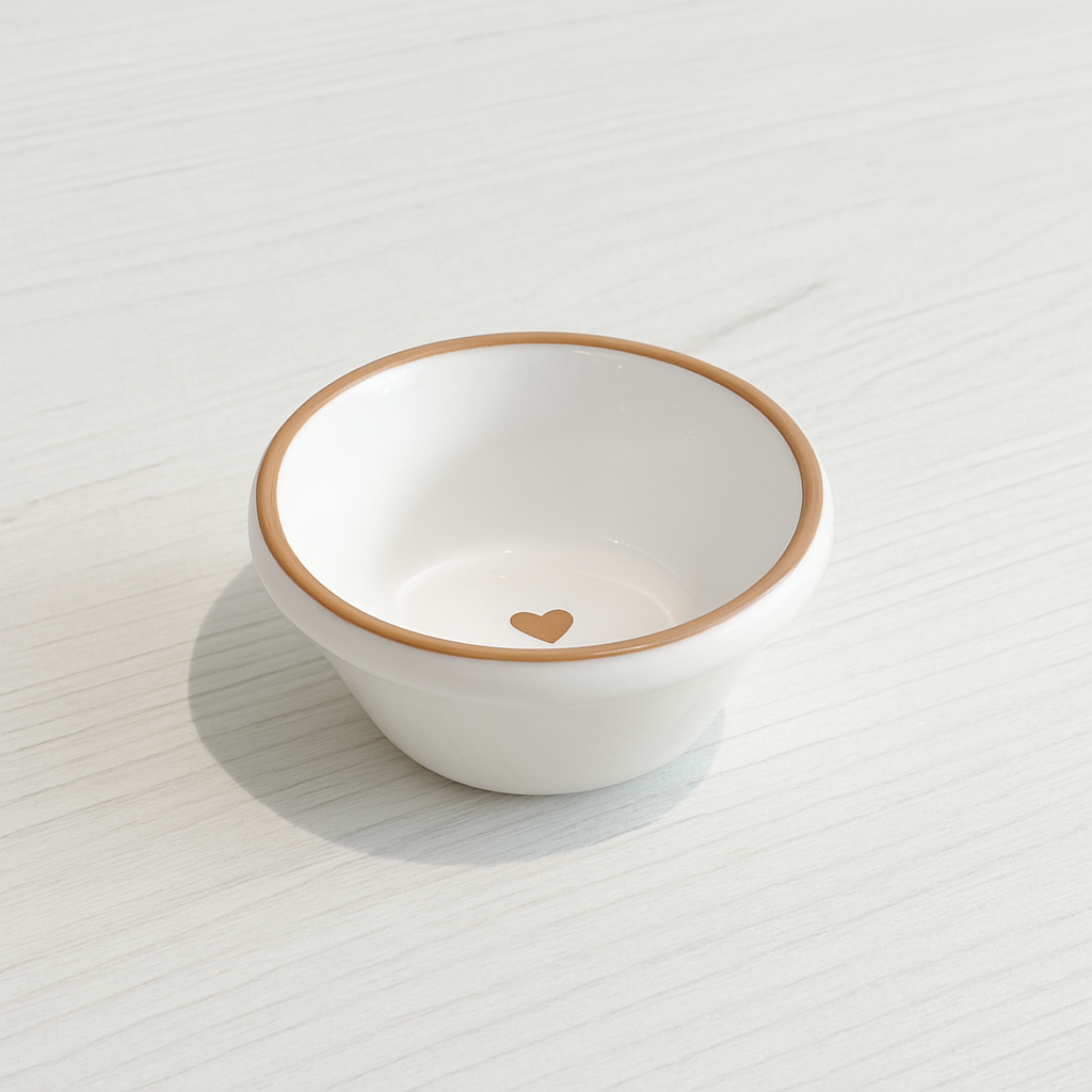 Set di 3 Ciotoline  in ceramica artigianale con cuoricino