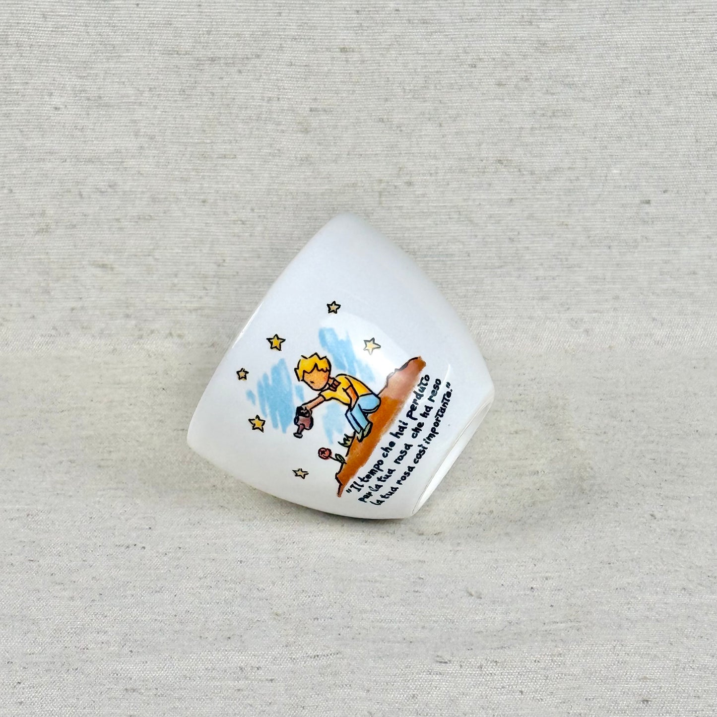 Set 2 Tazzine da Caffè in ceramica artigianale decorazione Piccolo Principe con frasi